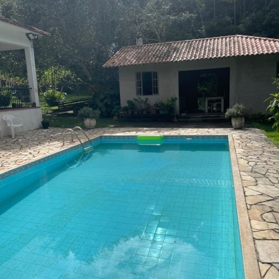 Vista de dentro da casa